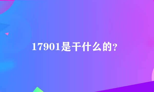 17901是干什么的？