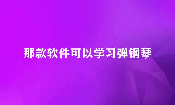 那款软件可以学习弹钢琴