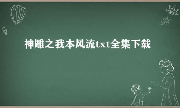 神雕之我本风流txt全集下载