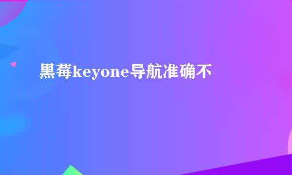 黑莓keyone导航准确不