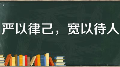 “严于律己”的下一句是什么？