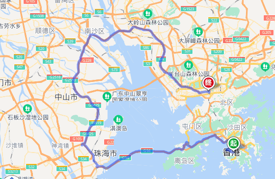 香港到深圳有多少公里？