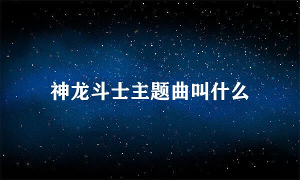 神龙斗士主题曲叫什么