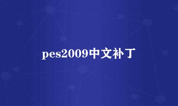 pes2009中文补丁