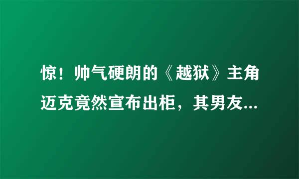 惊！帅气硬朗的《越狱》主角迈克竟然宣布出柜，其男友也是高帅富