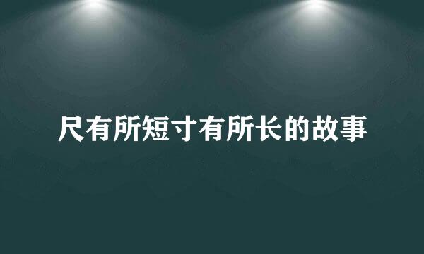 尺有所短寸有所长的故事