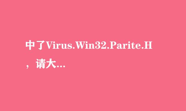 中了Virus.Win32.Parite.H，请大家帮忙啊