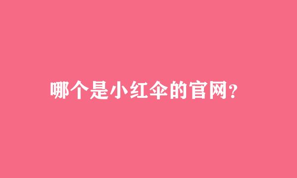 哪个是小红伞的官网？