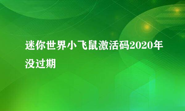 迷你世界小飞鼠激活码2020年没过期