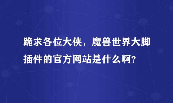 跪求各位大侠，魔兽世界大脚插件的官方网站是什么啊？