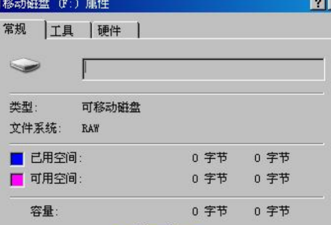查看U盘属性时显示0字节怎么回事？