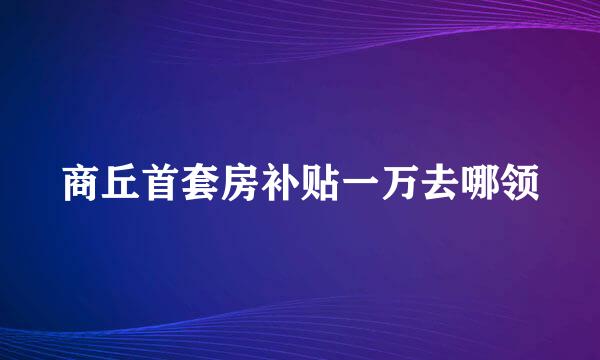 商丘首套房补贴一万去哪领