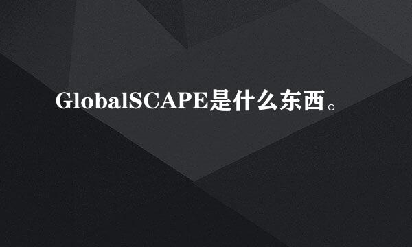 GlobalSCAPE是什么东西。