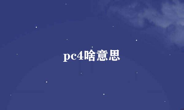 pc4啥意思