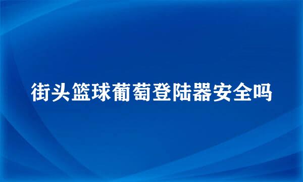 街头篮球葡萄登陆器安全吗