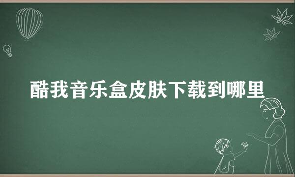 酷我音乐盒皮肤下载到哪里