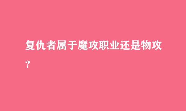 复仇者属于魔攻职业还是物攻？