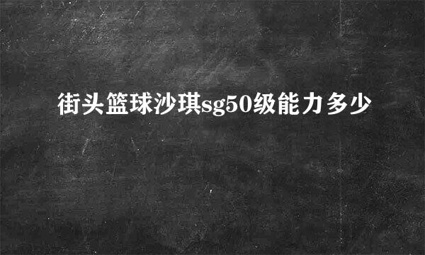 街头篮球沙琪sg50级能力多少