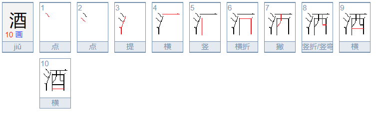 酒的拼音