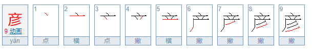 彦怎么读?