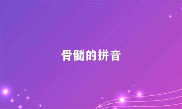 骨髓的拼音