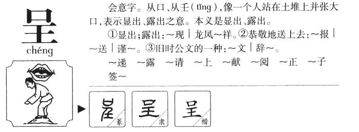 呈的读音是什么