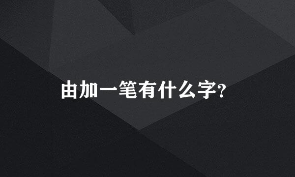 由加一笔有什么字？