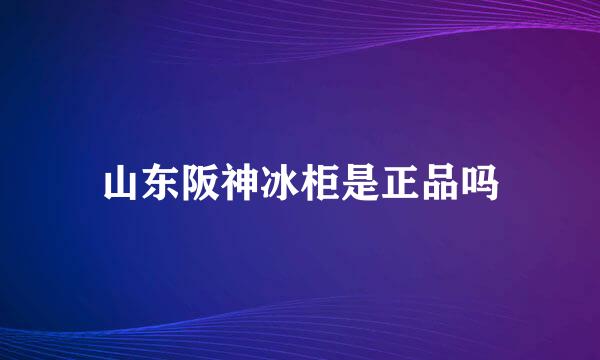 山东阪神冰柜是正品吗