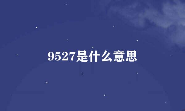 9527是什么意思