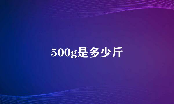 500g是多少斤