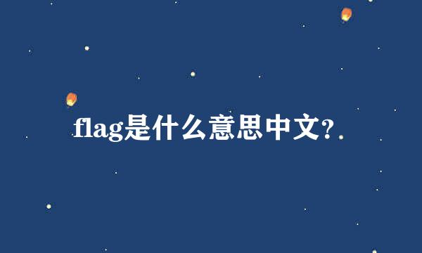 flag是什么意思中文？