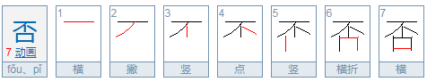 否；字怎么拼音