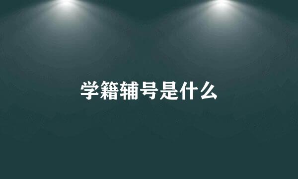 学籍辅号是什么