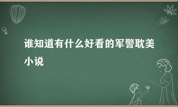 谁知道有什么好看的军警耽美小说