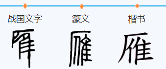 雁的部首是什么？