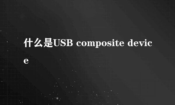 什么是USB composite device