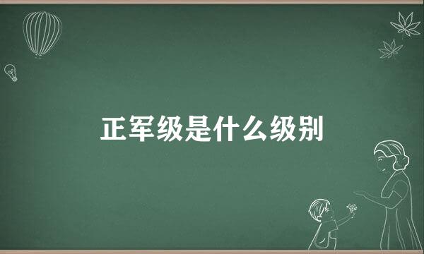 正军级是什么级别