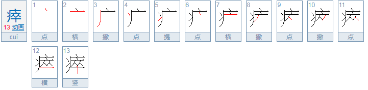 瘁怎么读