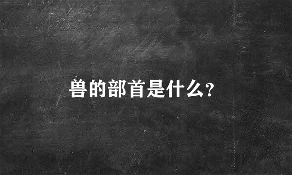 兽的部首是什么？