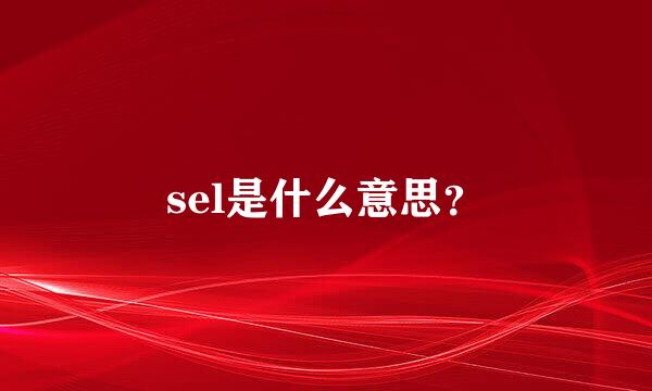 sel是什么意思？