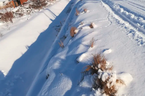 沟渠里的积雪化得快的一面是哪面