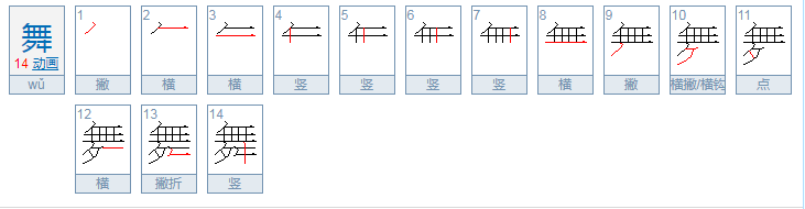 舞字五笔怎么打字