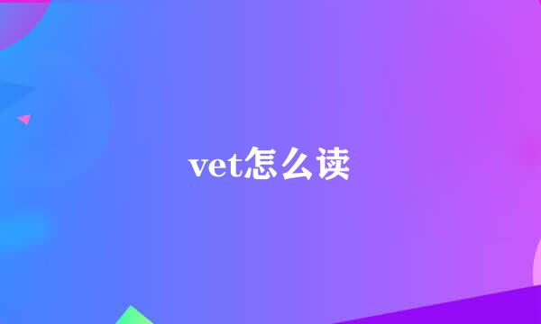 vet怎么读