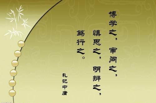 博学之，审问之，慎思之，明辨之，笃行之什么意思