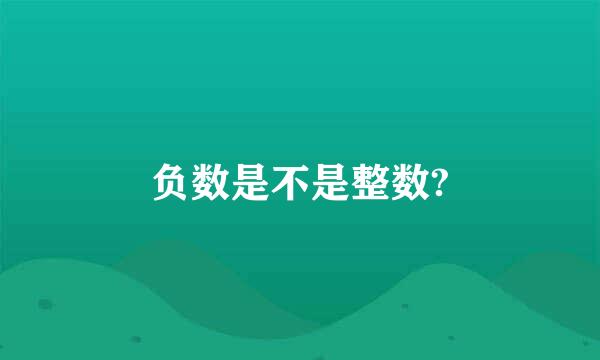 负数是不是整数?