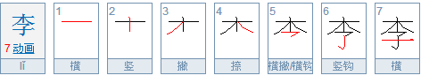 李字有几画