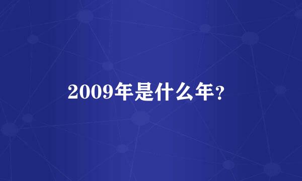 2009年是什么年？