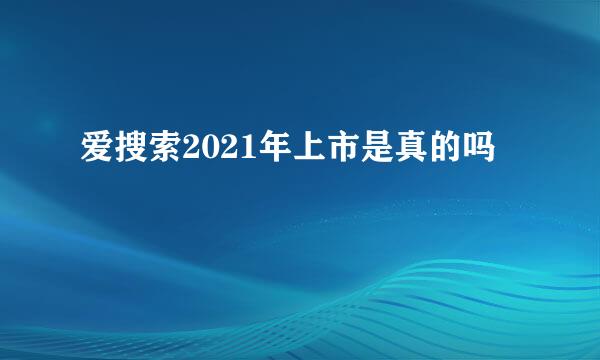 爱搜索2021年上市是真的吗