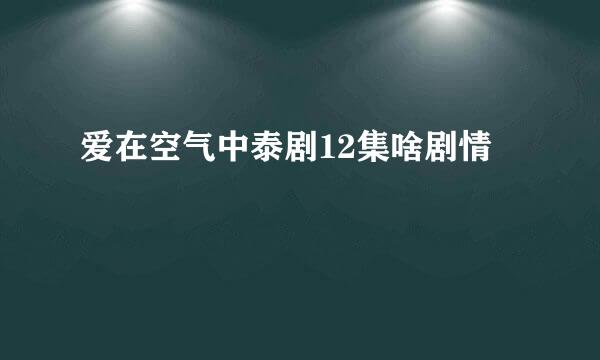 爱在空气中泰剧12集啥剧情