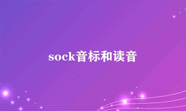 sock音标和读音